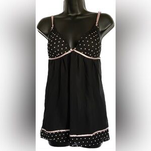 Sentiments BLK/POLKA DOT Nightgown, M *P1092